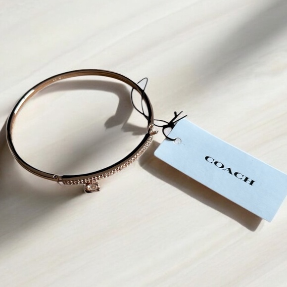 Coach Bar "C" Charm Bangle Bracelet - Picture 5 of 6